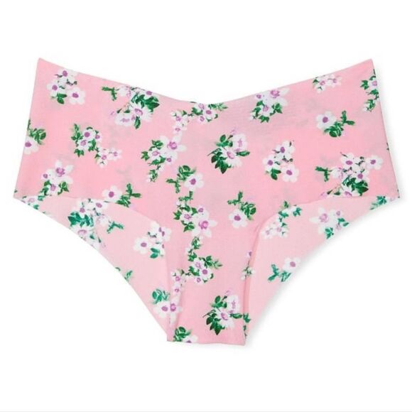 🔥SEXY ILLUSIONS VICTORIA'S SECRETNoShow Cheeky Panty Happy Pink Floral - Picture 1 of 4